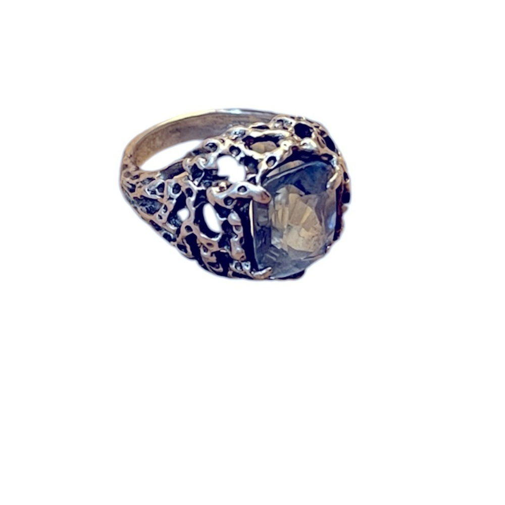 Sterling Silver Aquamarine Stone Ring